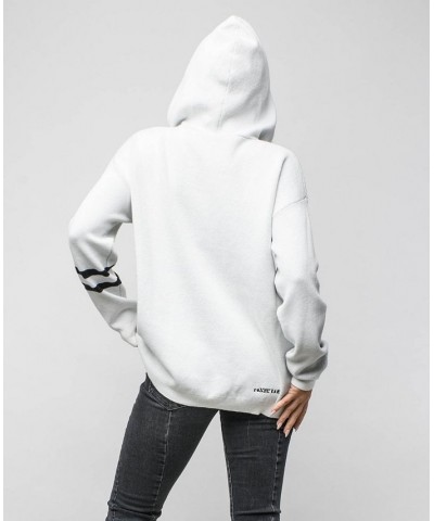 Women's Reneu Earth Hooded Sweater Ivory, Black $37.84 Sweaters