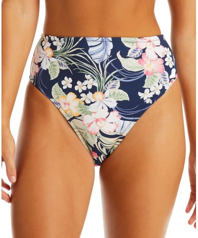 Women's Stranded In Paradise Printed High-Waist Swim Bottoms Multi $34.00 Swimsuits