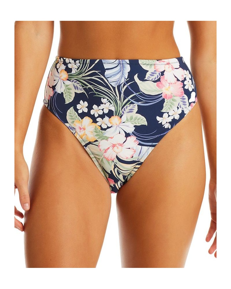 Women's Stranded In Paradise Printed High-Waist Swim Bottoms Multi $34.00 Swimsuits