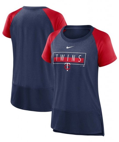 Women's Navy Minnesota Twins Team Colors Fashion Performance Tri-Blend Raglan T-shirt Navy $24.00 Tops