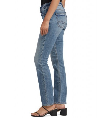 Women's Suki Mid-Rise Straight-Leg Jeans Indigo $48.40 Jeans