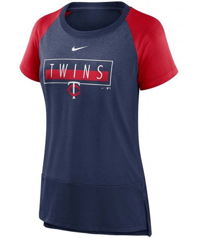 Women's Navy Minnesota Twins Team Colors Fashion Performance Tri-Blend Raglan T-shirt Navy $24.00 Tops