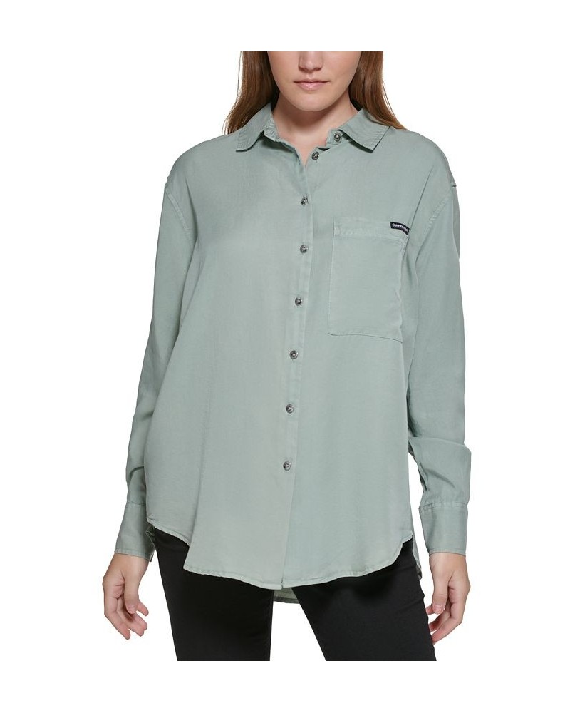 Women's Button-Front Top Sage $25.87 Tops