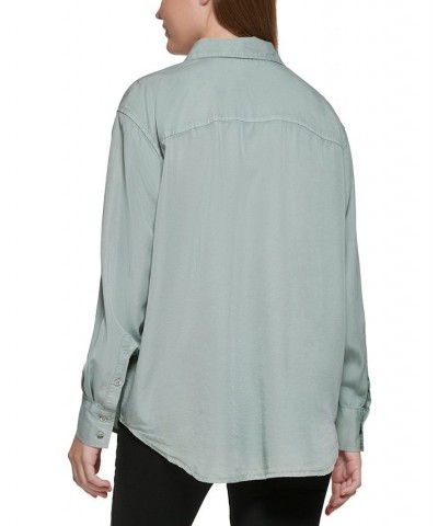 Women's Button-Front Top Sage $25.87 Tops