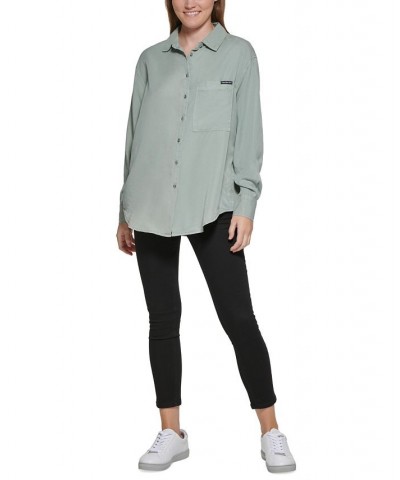 Women's Button-Front Top Sage $25.87 Tops