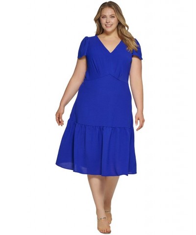 Plus Size Tiered Midi Dress Iris $65.56 Dresses