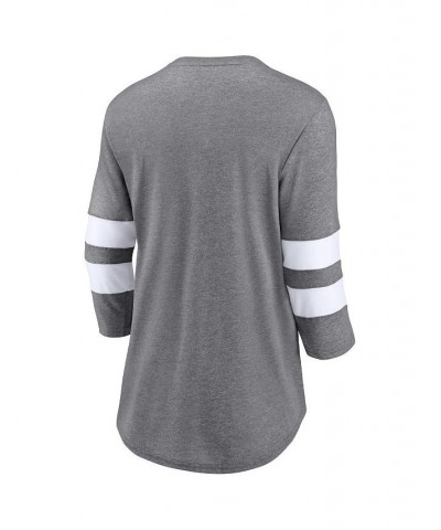 Women's Branded Heathered Gray Tennessee Volunteers Drive Forward Tri-Blend 3/4-Sleeve T-shirt Heathered Gray $23.39 Tops