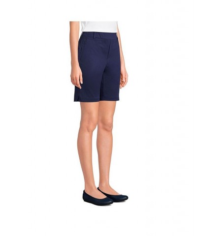 Women's Petite Lands' End Flex High Rise 10" Shorts Blue $35.18 Shorts