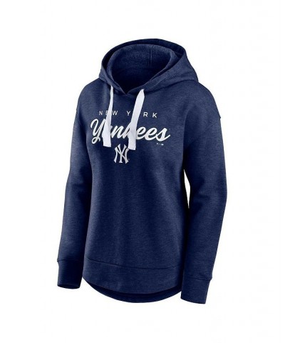 Women's Branded Heathered Navy New York Yankees Set to Fly Pullover Hoodie Blue $38.24 Sweatshirts