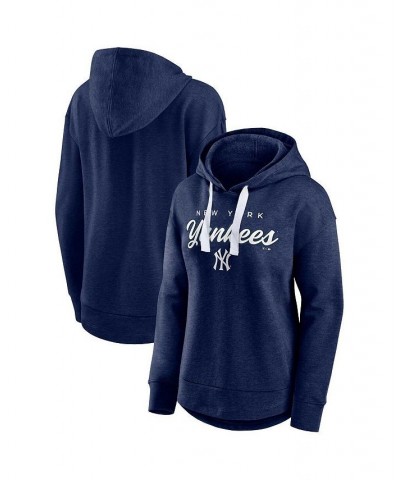 Women's Branded Heathered Navy New York Yankees Set to Fly Pullover Hoodie Blue $38.24 Sweatshirts