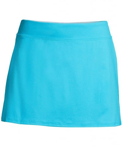 Women's Long Swim Skirt Swim Bottoms Turquoise $32.83 Swimsuits