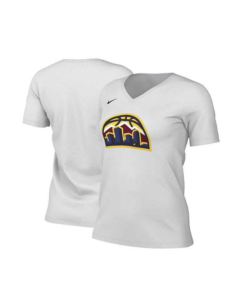 Women's Gray Denver Nuggets 2022/23 City Edition Essential V-Neck T-shirt Gray $18.45 Tops