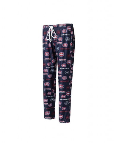 Women's Navy Montreal Canadiens Breakthrough Allover Logo Sleep Pants Navy $20.24 Pajama