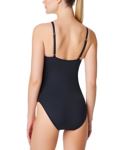 Women's Cut-Out One-Piece Swimsuit Black $64.50 Swimsuits