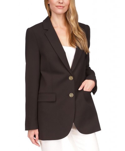 Women's Two-Button Mensy Blazer Black $43.50 Jackets