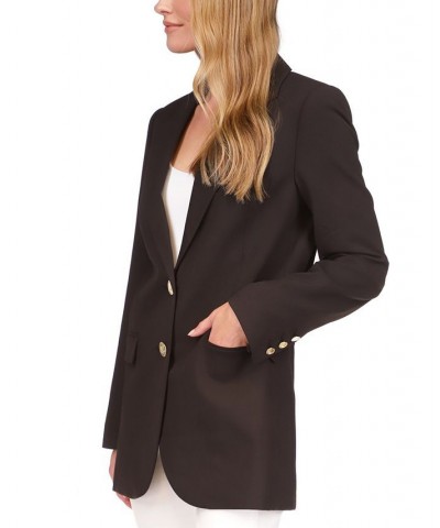 Women's Two-Button Mensy Blazer Black $43.50 Jackets