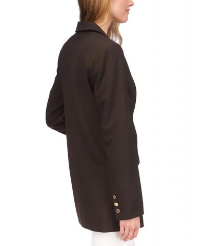 Women's Two-Button Mensy Blazer Black $43.50 Jackets