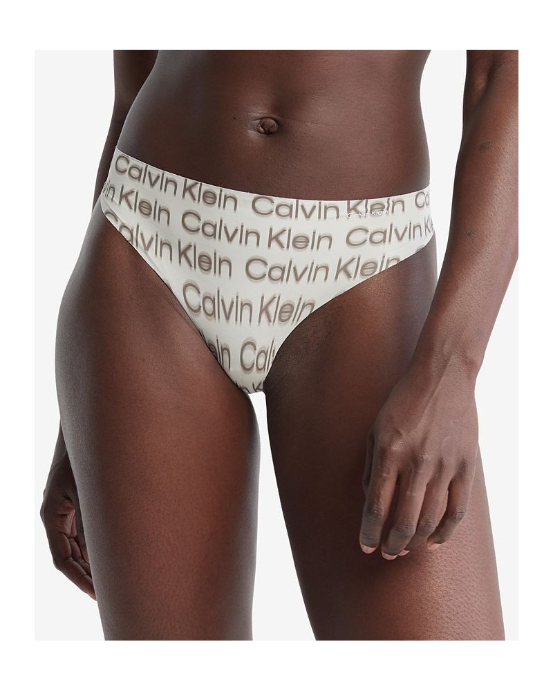 Women's Invisibles Thong Underwear D3428 White $9.88 Panty