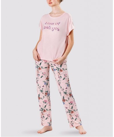 Women's Ultra Soft Lost in Dreams Pajama Set Multi $43.61 Sleepwear