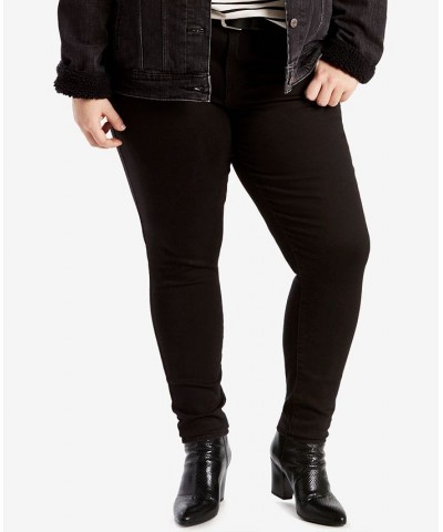 Trendy Plus Size 711 Skinny Jeans Black Peony $36.39 Jeans