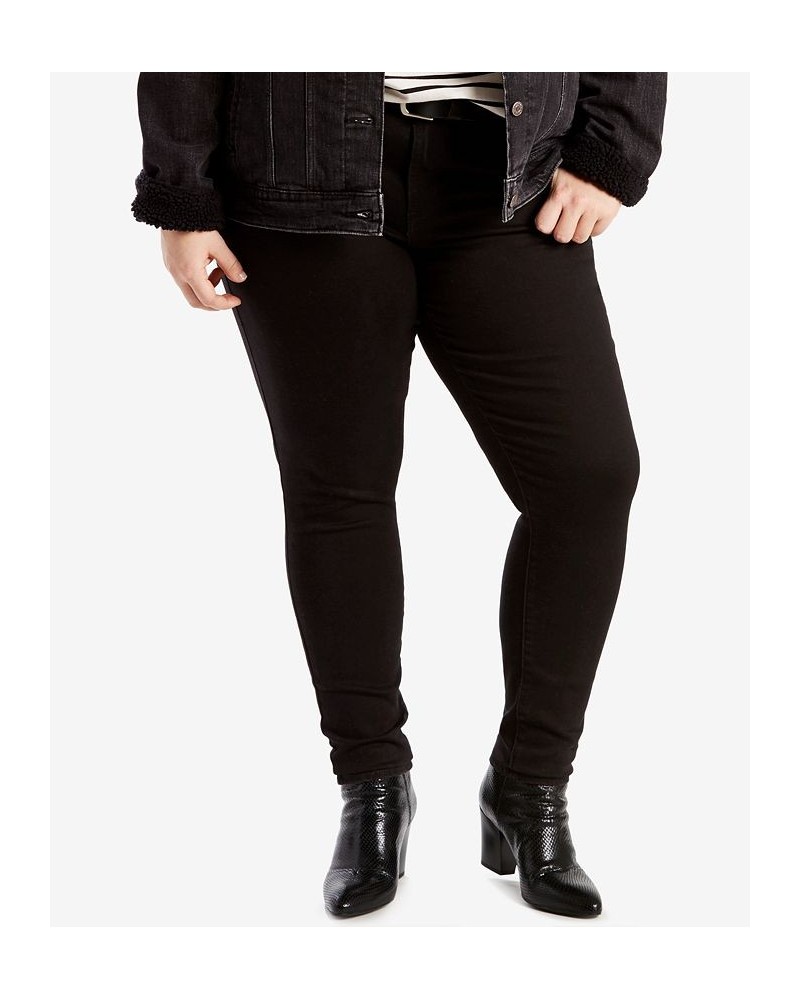 Trendy Plus Size 711 Skinny Jeans Black Peony $36.39 Jeans