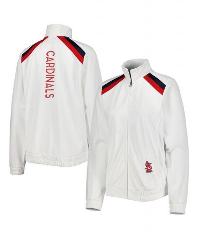 Women's White St. Louis Cardinals Red Flag Full-Zip Track Jacket White $39.95 Jackets