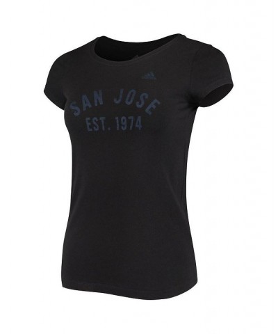 Women's Black San Jose Earthquakes Cap Sleeve T-shirt Black $23.93 Tops