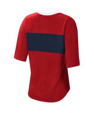 Women's Red Navy St. Louis Cardinals Lead Off Notch Neck T-shirt Red, Navy $28.04 Tops