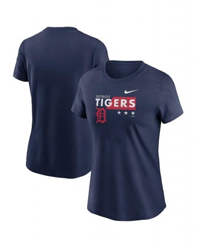 Women's Navy Detroit Tigers Americana T-shirt Navy $26.09 Tops