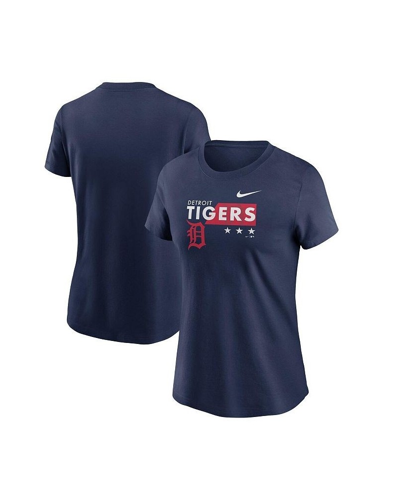 Women's Navy Detroit Tigers Americana T-shirt Navy $26.09 Tops