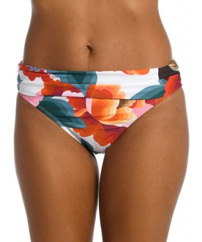 Women's Floral Rhythm Shirred-Waistband Hipster Bikini Bottoms Floral / Multi $32.76 Swimsuits