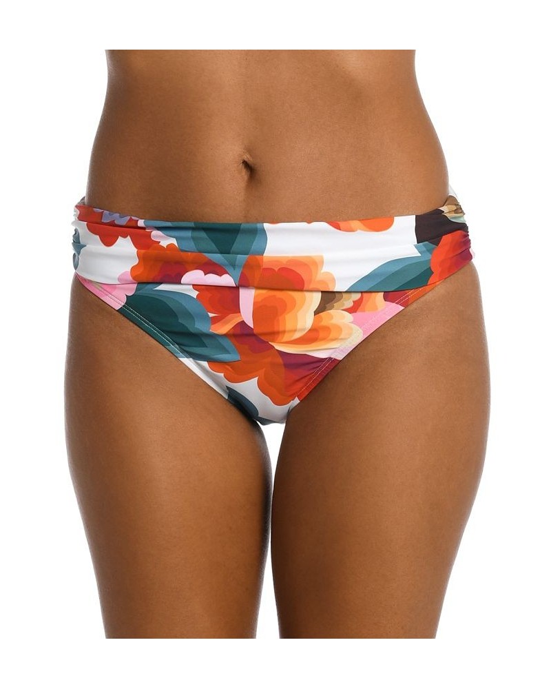 Women's Floral Rhythm Shirred-Waistband Hipster Bikini Bottoms Floral / Multi $32.76 Swimsuits