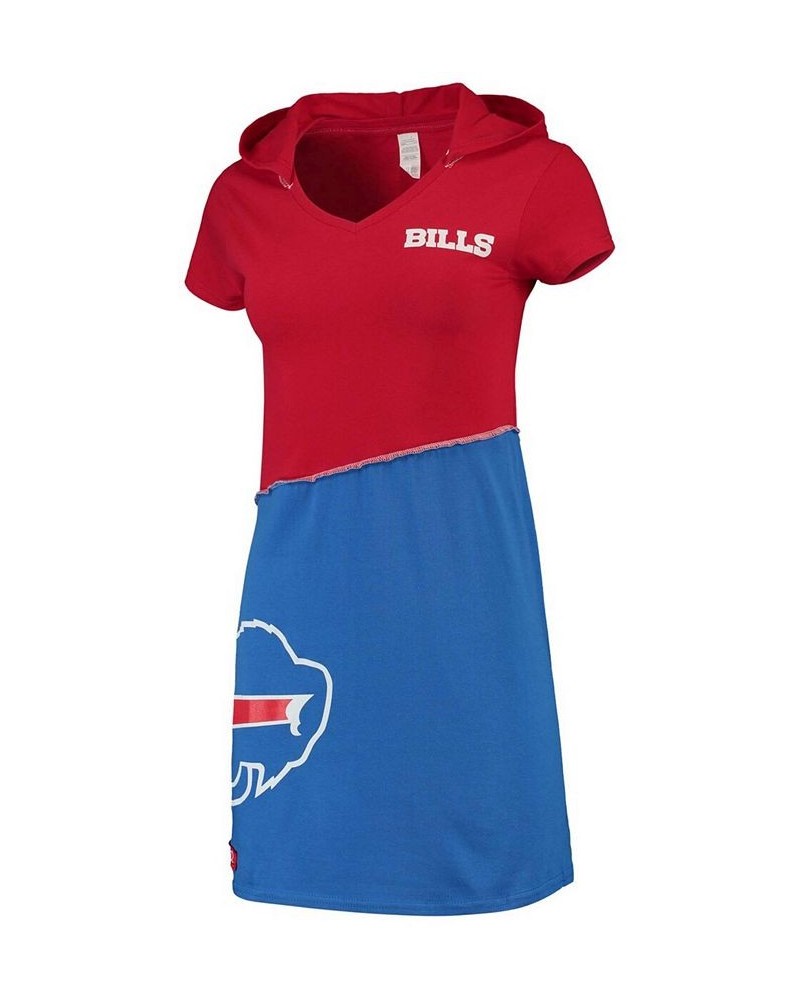 Women's Red Royal Buffalo Bills Hooded Mini Dress Red $37.40 Dresses