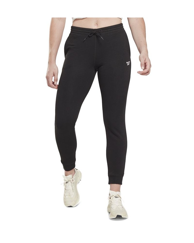 Women's Identity Drawstring French Terry Joggers Black $23.63 Pants