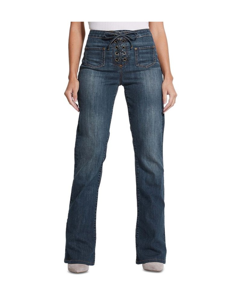 Women's Harlow Lace-Up Flare Jeans Lost Palms $40.83 Jeans