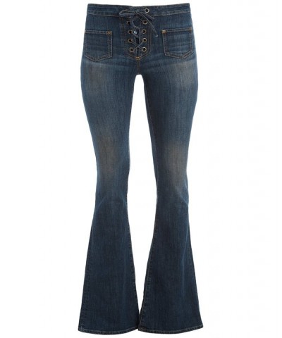 Women's Harlow Lace-Up Flare Jeans Lost Palms $40.83 Jeans