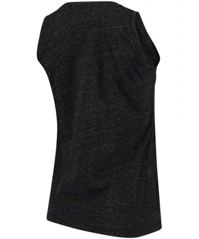 Women's Black Iowa Hawkeyes Relaxed Henley Tank Top Black $21.62 Tops