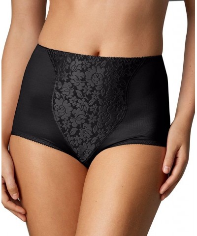 Women's Light Tummy-Control Lace Support 2pk Brief Underwear X372 Black/Black $14.90 Shapewear