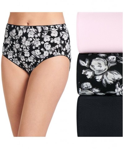 Women's 3-Pk. No Panty Line Promise Underwear 1772 Midnight Poppy/black/frosty Pink $13.44 Panty