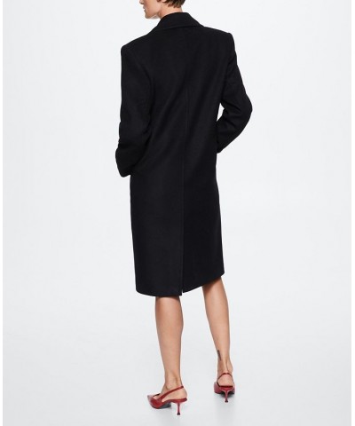 Women's Double-Breasted Tailored Coat Black $105.60 Coats