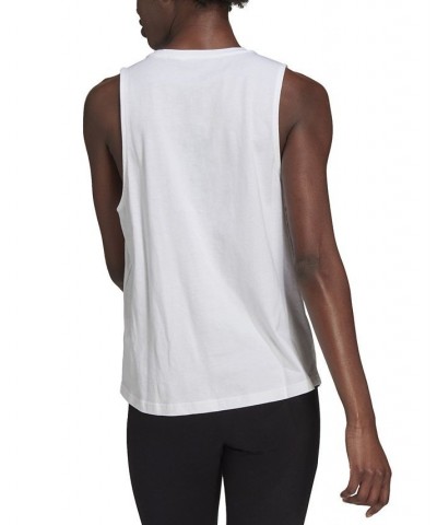 Women's Essentials Big Logo Tank Top White/black $21.60 Tops