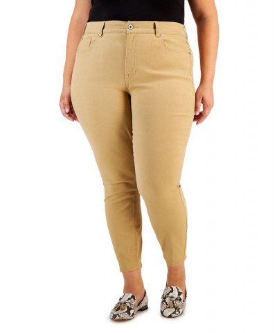 Trendy Plus Size High Rise Skinny Jeans Khaki $15.29 Jeans