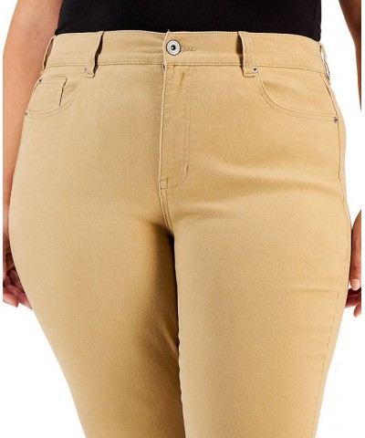 Trendy Plus Size High Rise Skinny Jeans Khaki $15.29 Jeans