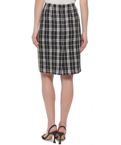 Petite Tweed Knee-Length Pencil Skirt Black Multi $23.44 Skirts