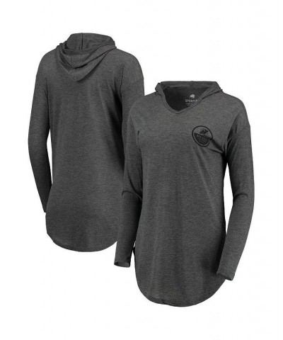 Women's Charcoal New Jersey Devils Sofia Tunic Long Sleeve Hoodie T-shirt Charcoal $27.30 T-Shirts