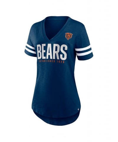 Women's Branded Navy Chicago Bears Speed Tested V-Neck T-shirt Navy $21.50 Tops