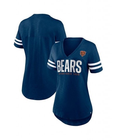 Women's Branded Navy Chicago Bears Speed Tested V-Neck T-shirt Navy $21.50 Tops