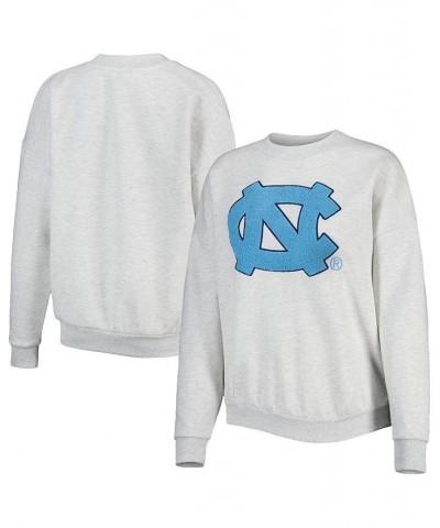 Women's Heather Gray North Carolina Tar Heels Chenille Patch Fleece Pullover Sweatshirt Heather Gray $32.64 Sweatshirts