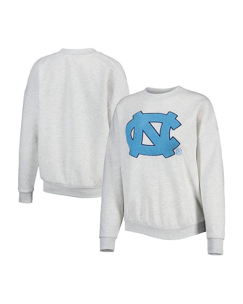 Women's Heather Gray North Carolina Tar Heels Chenille Patch Fleece Pullover Sweatshirt Heather Gray $32.64 Sweatshirts