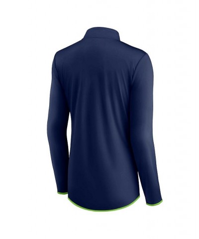 Women's Branded College Navy Seattle Seahawks Worth the Drive Quarter-Zip Top Navy $28.67 Tops